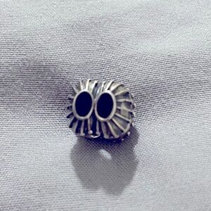 PANDORA Black Enamel Two Of A Kind Sterling Silver Clip